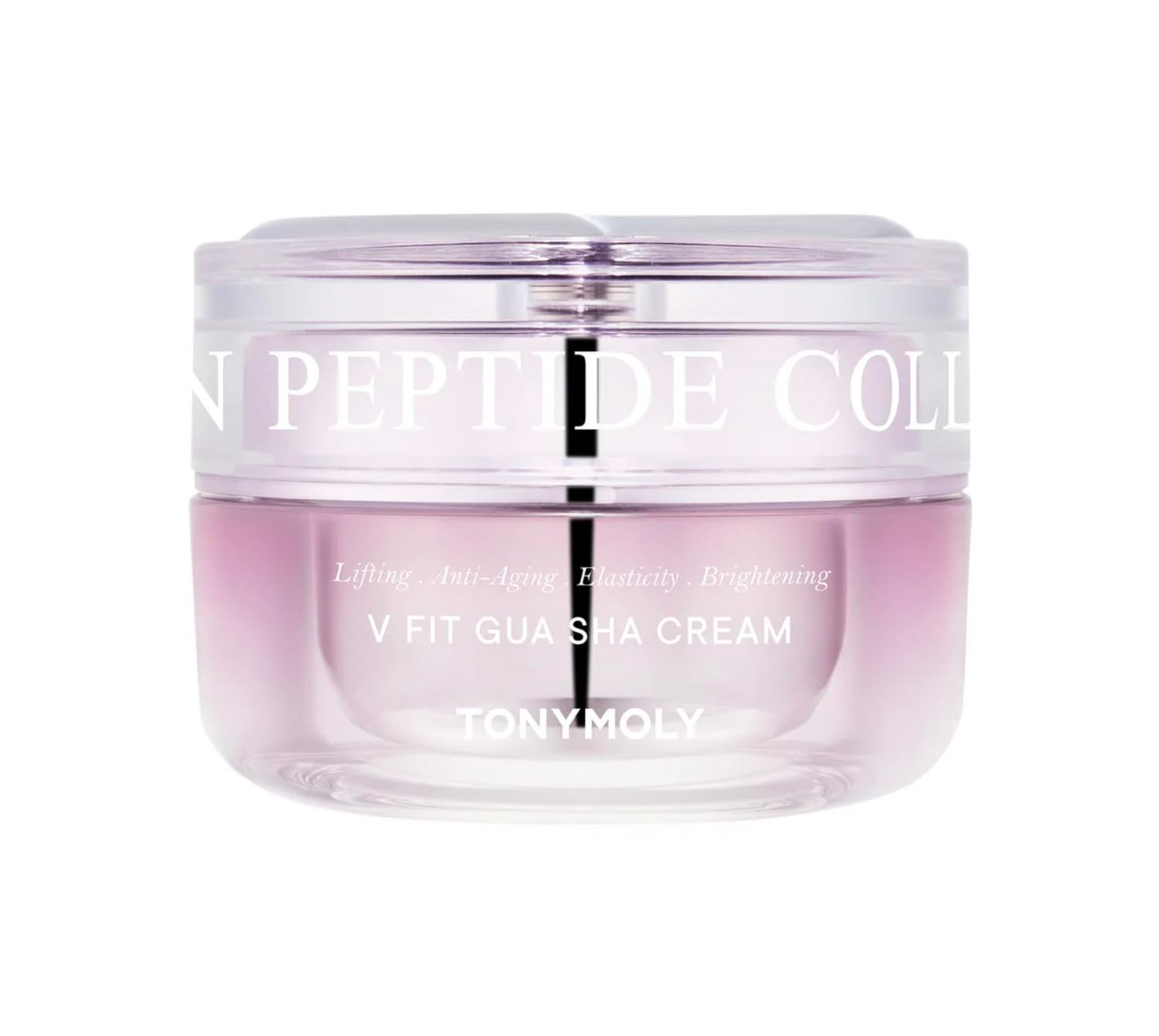TONYMOLY Collagen Peptide V Fit Gua Sha Cream - Anti-Aging Face Cream with Built-In Gua Sha Tool, Clinically Proven to Reduce Fine Lines, 50ml