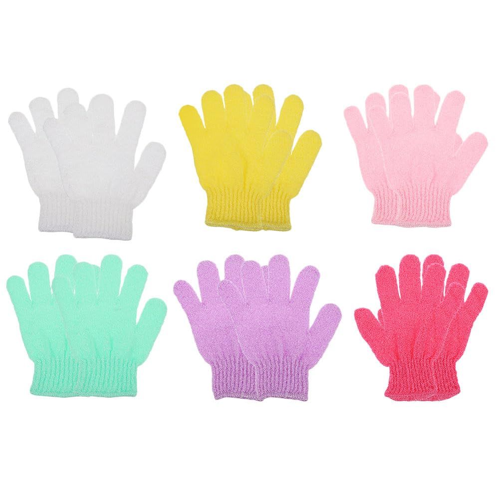 minkissy 20 pcs Exfoliating Bathing Gloves Bulk Body Scrubber Gloves for Shower and Spa Design for Deep Cleansing and Skin Care for Home Use (Mixing Color)