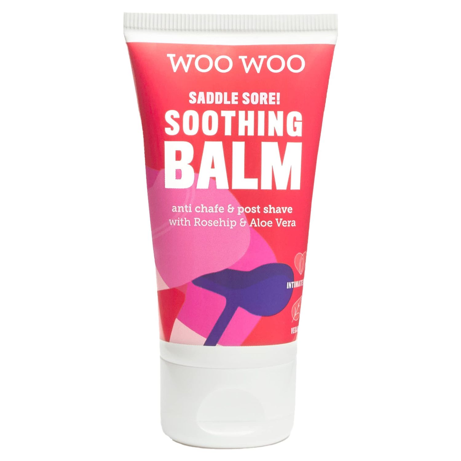 WooWoo - Natural Saddle Sore! Soothing Balm With Rosehip + Aloe Vera | Clean + Vegan Intimate Skin Care (Single Pack, 1.7 oz | 50 ml)