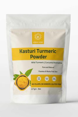 Kasthuri Manjal Powder for Skin and Face Care| Wild Turmeric powder | Curcuma Aromatica | Helps Acne skin (8 oz)