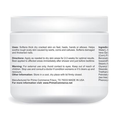 UREA LABS | 42% Urea Cream PLUS w/ 2% Salicylic Acid, 4 Oz Highest Potency Intensive Exfoliating Foot Cream Corn &amp; Callus Remover Skin Moisturizer to Soften Calluses, Damaged Skin &amp; Nails (1)