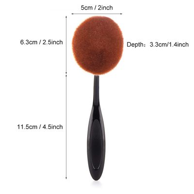 Yoseng Foundation Brush For Liquid Makeup,Oval Black Large Toothbrush makeup brushes Fast Flawless Application Liquid Cream Powder Foundationpack of 2