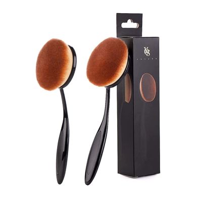 Yoseng Foundation Brush For Liquid Makeup,Oval Black Large Toothbrush makeup brushes Fast Flawless Application Liquid Cream Powder Foundationpack of 2