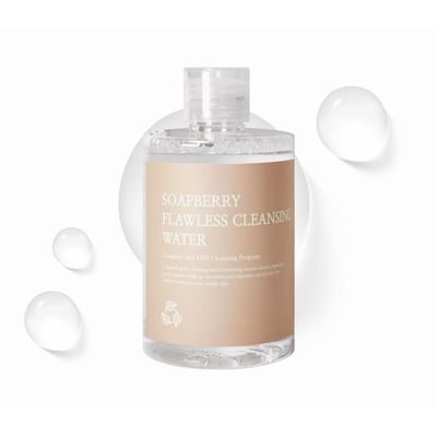 Reboncel Soapberry Cleansing Micellar Water Cleanser with Organic Complex, Korean Skin Care Gentle Cleanser for Sensitive Skin (8.45 fl.oz, 250ml)