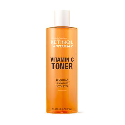 Retinol + Vitamin C Face Toner for Brightening &amp; Anti-Aging - Hydrating Toner to Reduce Fine Lines &amp; Dark Spots - Suitable for All Skin Types - 200 mL