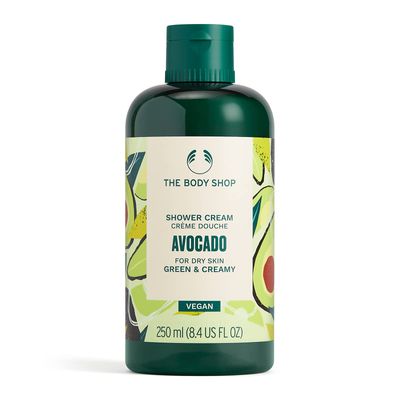 The Body Shop Avocado Shower Cream, for Dry Skin - Cleanses and Nourishes - Vegan - 8.4oz