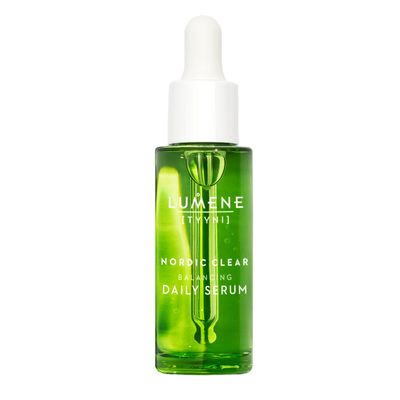 Lumene Nordic Clear [Tyyni] Balancing Daily Serum - Hydrating Niacinamide Serum for Oily, Combination &amp; Acne-Prone Skin - Helps to Reduce the Appearance of Pores and Redness (1 fl oz)