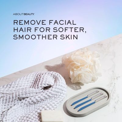 Kai About Face Pro-Premium Professional Facial Razors; 3 Beauty Groomers per Package; Stainless Steel Razors for Hair Removal and Dermaplaning from Face, Neck, &amp; Hairline