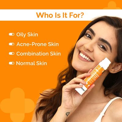The Derma Co 1% Hyaluronic Sunscreen Aqua Gel with SPF 50 &amp; PA++++ | Broad Spectrum UVA/B &amp; Blue Light Protection | Lightweight &amp; Quick Absorbing with Vitamin E | 1.76 Oz/50g