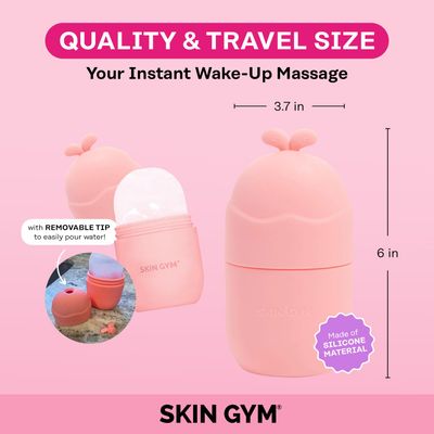 Skin Gym Ice Roller for Face, Depuffing &amp; Cooling Tool, Minimizes Pores &amp; Soothes Skin, Cold Therapy for Glowing Complexion