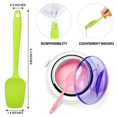 Patelai Wax Spatulas - 3 Pieces Non-stick Silicone Waxing Applicator for Hair Removal, Home Salon and Body Use, Reusable Large Hard Wax Sticks, 3 Colors