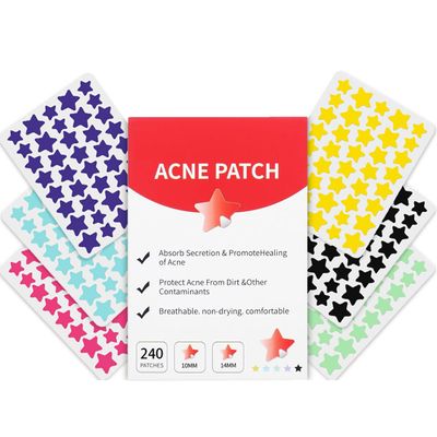Waspot Pimple Patches for Face, Cute Star Zit Covers, Stars Hydrocolloid Acne Patch, For Sensitive Skin, with Tea Tree, Salicylic Acid &amp; Cica Oil (10&amp;12&amp;14mm) 240 Count