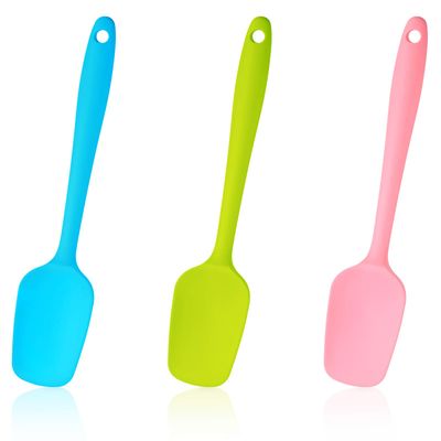 Patelai Wax Spatulas - 3 Pieces Non-stick Silicone Waxing Applicator for Hair Removal, Home Salon and Body Use, Reusable Large Hard Wax Sticks, 3 Colors