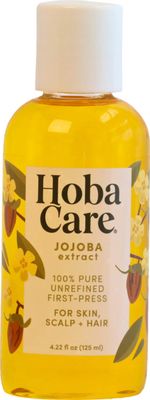 HobaCare Jojoba Oil - 100% Pure, Unrefined Jojoba Oil for Skin &amp; Nails - Moisturizing Body Oil &amp; Face Moisturizer for Dry Skin - Natural Jojoba Oil for Hair &amp; Beard Care (4.22 fl oz)