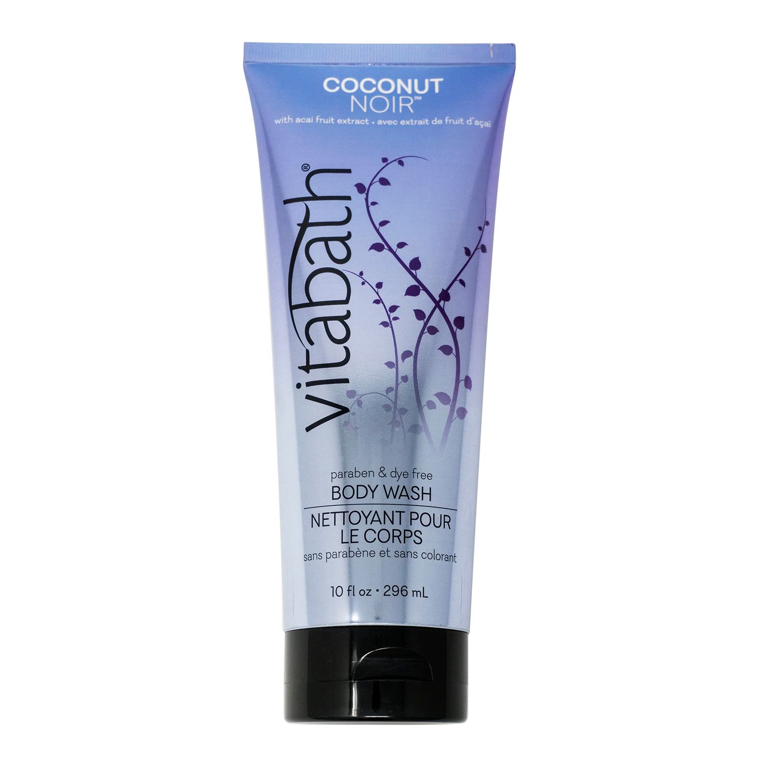 Vitabath Coconut Noir Body Wash Moisturizing Bath &amp; Shower Cleanser &amp; Skincare Radiant Detox &amp; Restore Nourishing Body Polish - Cruelty-Free, Paraben-Free - 10 oz