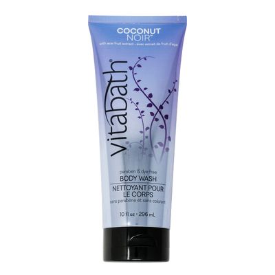 Vitabath Coconut Noir Body Wash Moisturizing Bath &amp; Shower Cleanser &amp; Skincare Radiant Detox &amp; Restore Nourishing Body Polish - Cruelty-Free, Paraben-Free - 10 oz