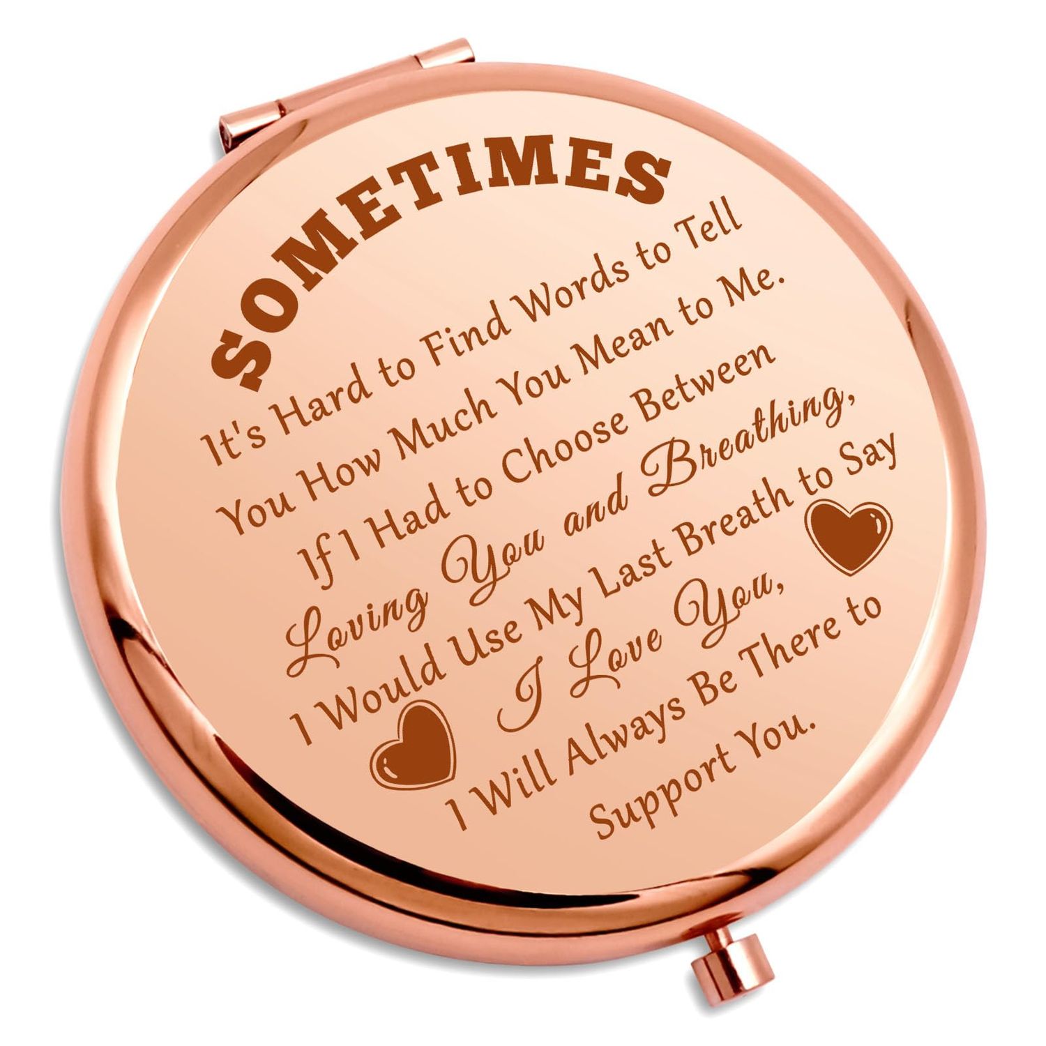 Inspirational Gifts for Girls Compact Makeup Mirror Encouragement Gifts for Sister Motivational Gifts for Daughter Granddaughter Birthday Gift Christmas Graduation for Niece Bff Travel Makeup Mirror