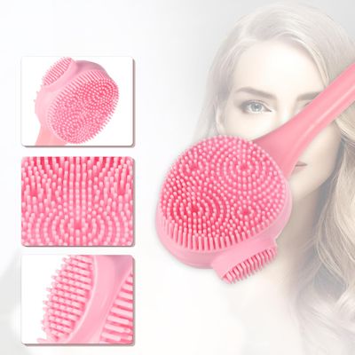 VOCOSTE Silicone Facial Cleansing Brush, Multifunction Handheld Face Scrubber for Face Skincare Massage, Pink, 6.30"x1.57"