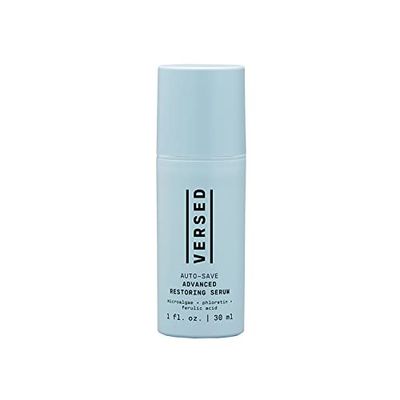 Versed Auto-Save Advanced Restoring Face Serum - Natural Microalgae Firms and Lifts Skin - Powerful Antioxidant Vitamin C Skin Serum to Restore and Protect From Free Radical Damage - Vegan (1 fl oz)
