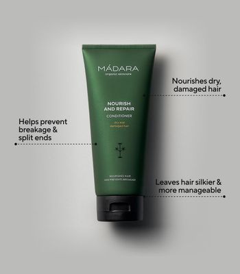 MDARA Organic Skin Care Nourish and Repair Conditioner - 200 ml | Enriched with Quince and Nettle Extracts | For Dry, Brittle, and Dull Hair | Cruelty-Free and Vegan