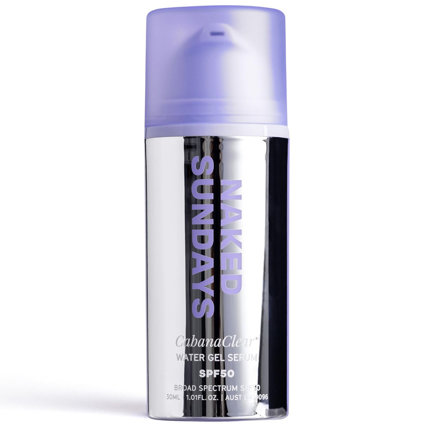 Naked Sundays CabanaClear SPF 50 Water Gel Serum - Daily Lightweight &amp; Hydrating SPF Sunscreen with Hyaluronic Acid, Broad Spectrum, Oil-Free, Silicone Free, Fragrance-Free for All Skin Types