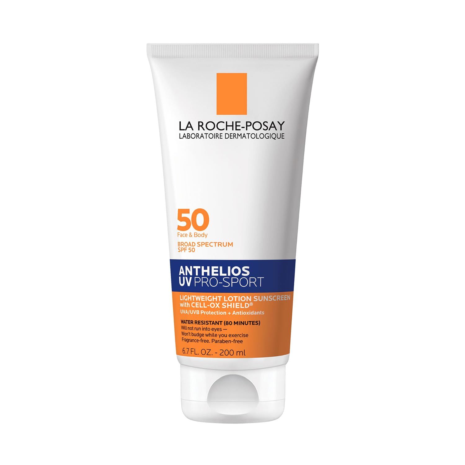 La Roche Posay Anthelios UV Pro-Sport Sunscreen SPF 50, Daily Sunscreen for Face with Vitamin B5 and Vitamin E, Broad Spectrum Invisible SPF Protection, Water Resistant, Non Greasy
