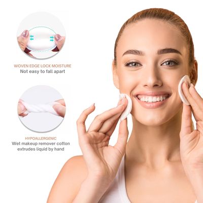 SilkRoad Heritage Simply Soft Cotton Rounds, Pure Cotton Pads, Makeup Remover Pads, Lint-Free & Absorbent Facial Pads for Skin Care, 200 Count (Pack of 1)