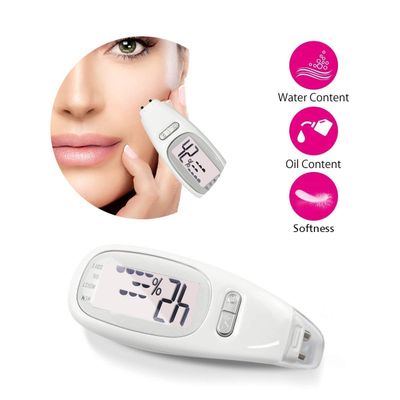 Portable digital facial moisture tester skin analyzer facial hydration corneometer skin hydration meter water oil tester for face skin care with backlight LCD display gifts for girls and women