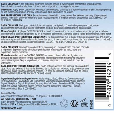 SATIN SMOOTH Satin Cleanser Skin Preparation Cleanser 4 oz x 2 packs