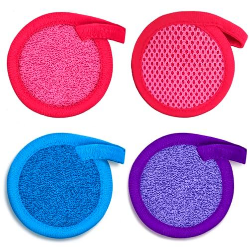 Makeup Remover Cloth Exfoliating Face Scrub - 3Pcs Microfiber Cloth Facial Blackhead Remover Reusable Eye Makeup Remover Pads Face Cleansing Wipes for Women, Men - Exfoliating Washcloth Acne Wipes