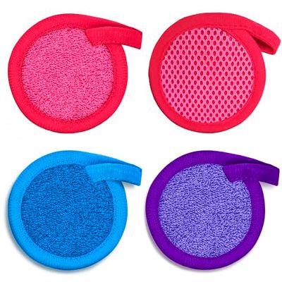Makeup Remover Cloth Exfoliating Face Scrub - 3Pcs Microfiber Cloth Facial Blackhead Remover Reusable Eye Makeup Remover Pads Face Cleansing Wipes for Women, Men - Exfoliating Washcloth Acne Wipes