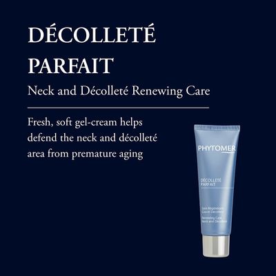Phytomer Dcollet Parfait Neck Firming Cream | Anti-Aging Skin Tightening Gel-Cream for Neck &amp; Chest| Helps Reduce Signs of Aging | Reduces Dark Spots &amp; Wrinkles | 50 ml
