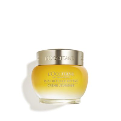 LOCCITANE Immortelle Divine Firming Face Cream: Visibly Reduce the Appearance of Wrinkles, Retinol Alternative, Smooth Skin, Target Age Spots, Daily Moisturizer for a Youthful Radiance, 1.7 oz.