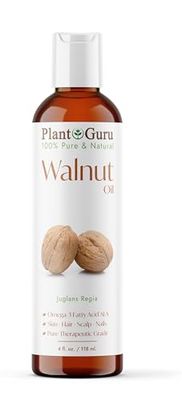 Walnut Oil 4 fl. oz. - Cold Pressed 100% Pure Natural - Skin, Body, Face, and Hair Growth Moisturizer. Great For Creams, Lotions, Lip balm and Soap Making