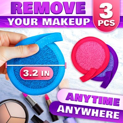 Makeup Remover Cloth Exfoliating Face Scrub - 3Pcs Microfiber Cloth Facial Blackhead Remover Reusable Eye Makeup Remover Pads Face Cleansing Wipes for Women, Men - Exfoliating Washcloth Acne Wipes