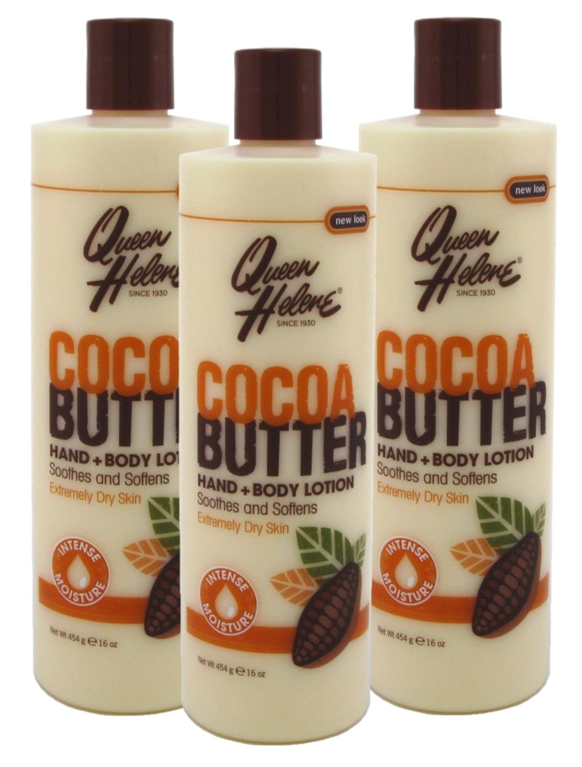 QUEEN HELENE Cocoa Butter Hand &amp; Body Lotion 16 oz (Pack of 3)