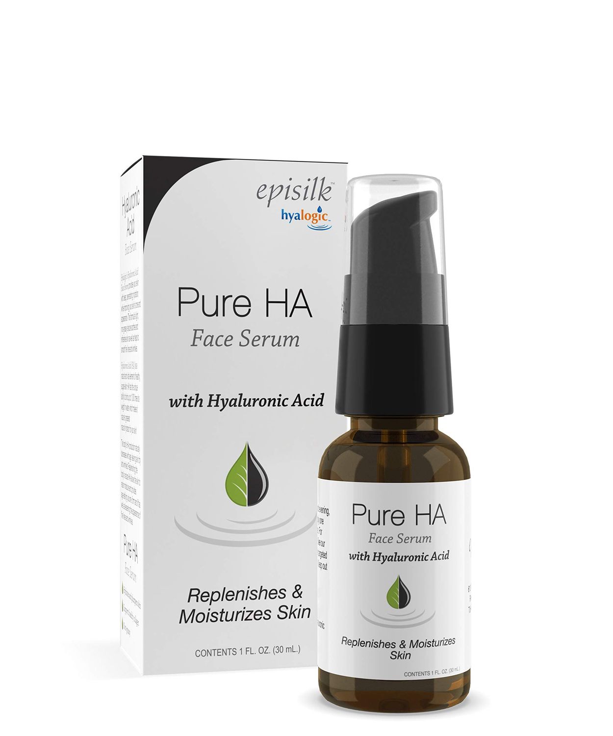 Hyalogic Episilk Pure HA Facial Serum - Face Serum with Hydrating Hyaluronic Acid - Moisturizing Skin Care to Soften &amp; Hydrate the Skin - Non Greasy, Fragrance &amp; Dye Free - 1oz