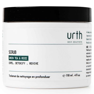 Urth Men&#39;s Exfoliating Face Scrub with Green Tea &amp; Rice (4 oz), Deep Cleansing, Minimizes Blackheads, Smooths Skin, Daily Facial Scrub for Sensitive Skin, Exfoliator for Men, Revitalizes &amp; Refresh