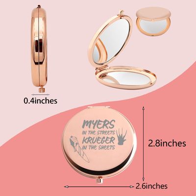MYOSPARK Horror Movie Inspired Gift Scary Theme Movie Compact Makeup Mirror Halloween Party Gift for Horror Movie Fans (The Sheets Mirror)