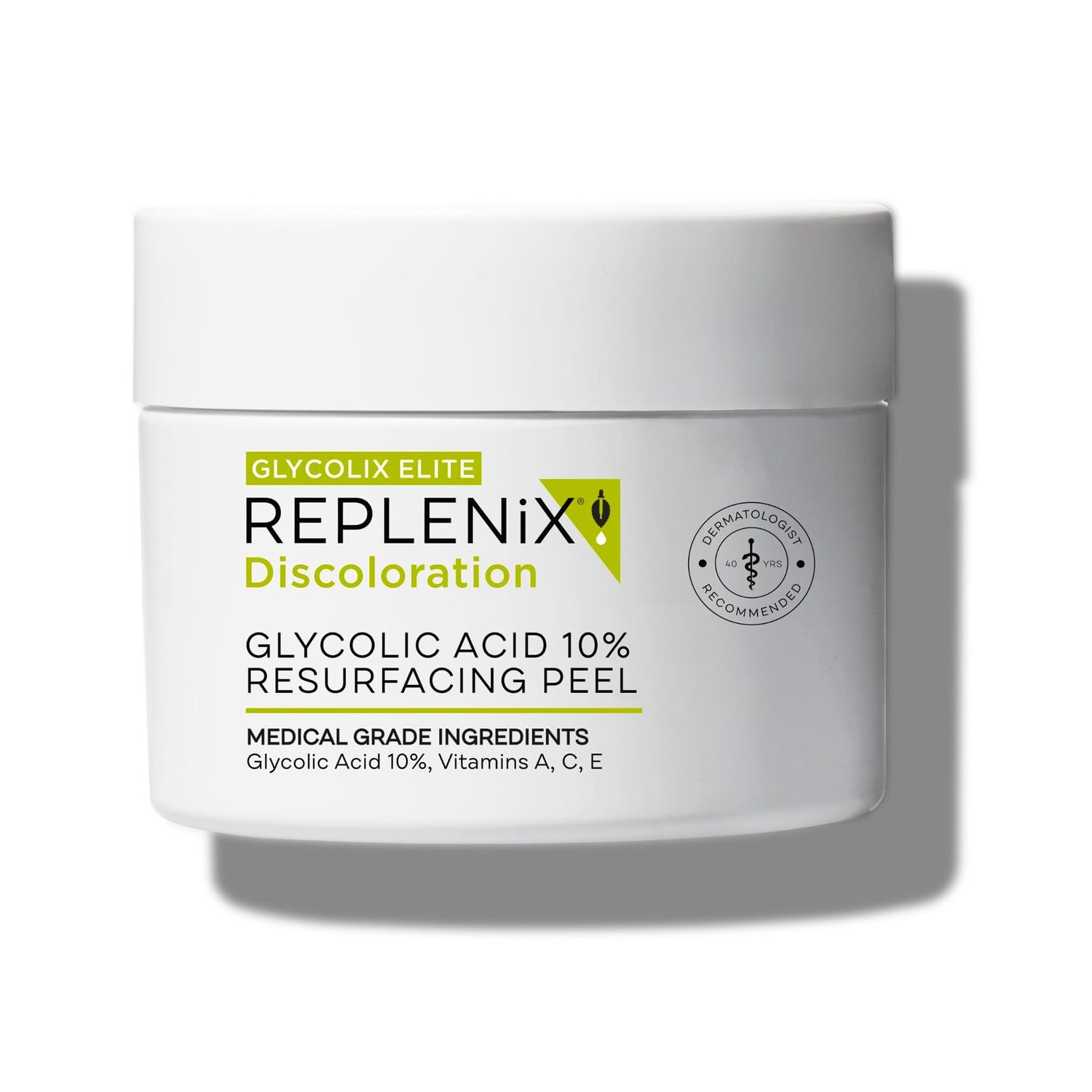 Replenix Glycolic Acid 10% Resurfacing Skin Peel, Medical-Grade Facial Peeling Pads for Discoloration &amp; Acne (60 ct.)