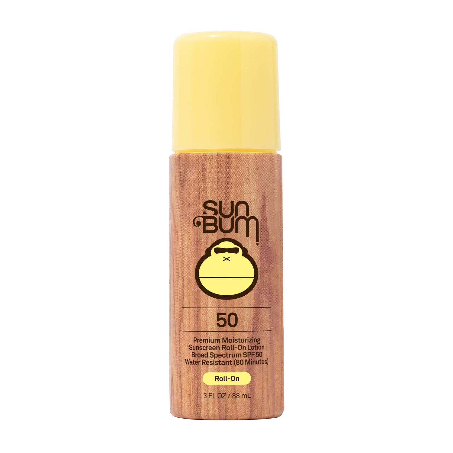 Sun Bum Original SPF 50 Roll-On Sunscreen Body Lotion | Broad Spectrum Moisturizing Sunblock with Vitamin E | Hawaii 104 Act Compliant (Octinoxate &amp; Oxybenzone Free) | Travel Friendly | 3 oz