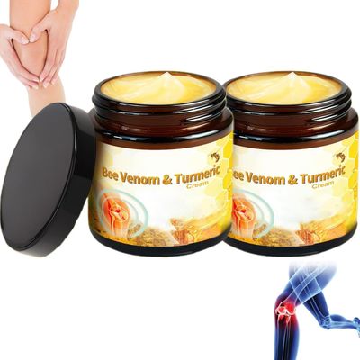 OSFRIAGE Bee Venom Turmeric Joint Cream, Professional Bee Venom Joint Gel, Bee Venom Joint and Bone Cream for Back, Knee, Hands, Neck, Feet -60ML (2PCS)