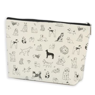 Reusable Cute Dogs Makeup Bag Dog Lovers Gifts Dog Moms Gifts Cosmetic Bag for Birthday Christmas Novelty Puppy Travel Zipper Pouch Bag Accessories for Teen Girls Women Daughter Sister Pet Owner