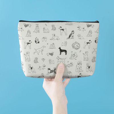 Reusable Cute Dogs Makeup Bag Dog Lovers Gifts Dog Moms Gifts Cosmetic Bag for Birthday Christmas Novelty Puppy Travel Zipper Pouch Bag Accessories for Teen Girls Women Daughter Sister Pet Owner