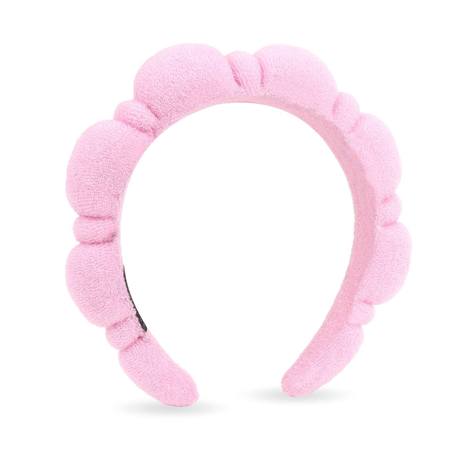 Ondder Pink Makeup Headband Spa Headband for Washing Face Sponge Face Wash Headband Cute Skin Care Headbands Hair Band Puffy Skincare Facial Make Up Hair Headband Head Bands for Women Girls