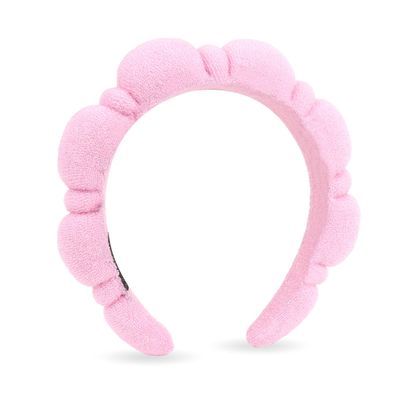 Ondder Pink Makeup Headband Spa Headband for Washing Face Sponge Face Wash Headband Cute Skin Care Headbands Hair Band Puffy Skincare Facial Make Up Hair Headband Head Bands for Women Girls