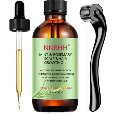 NNBHH Rosemary Oil for Hair Growth, Skin Care, Eyebrow and Eyelash Growth for Aromatherapy &amp; Diffuser, Hair Loss Treatment Oil for Women and Men (60ML)