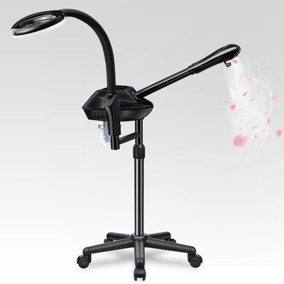 Retain Time Facial Steamer for Ozone Humidifier Atomizer Attach 5 Magnifier and Light, Professional Face Steamer Clean Skin Firming Pores and Moisturizing Suitable for a Beauty, Spa, at Home