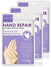 IDUCEN Hands Mask Moisturizing Gloves, 3 Pack Hand Skin Repair Renew Mask Infused Collagen, Vitamins + Natural Plant Extracts for Dry, Aging, Cracked Hands