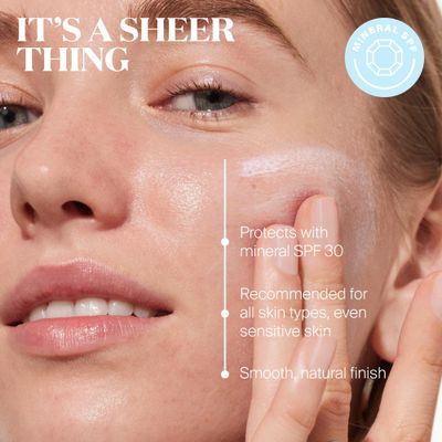 Supergoop! Mineral Sheerscreen SPF 30 PA+++, 1.5 fl oz - 100% Mineral, Broad Spectrum Face Sunscreen + Primer + Helps Filter Blue Light - Satin Finish - For All Skin Types